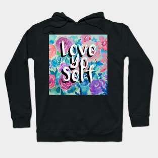 Self Love Floral Rose Pattern Hoodie